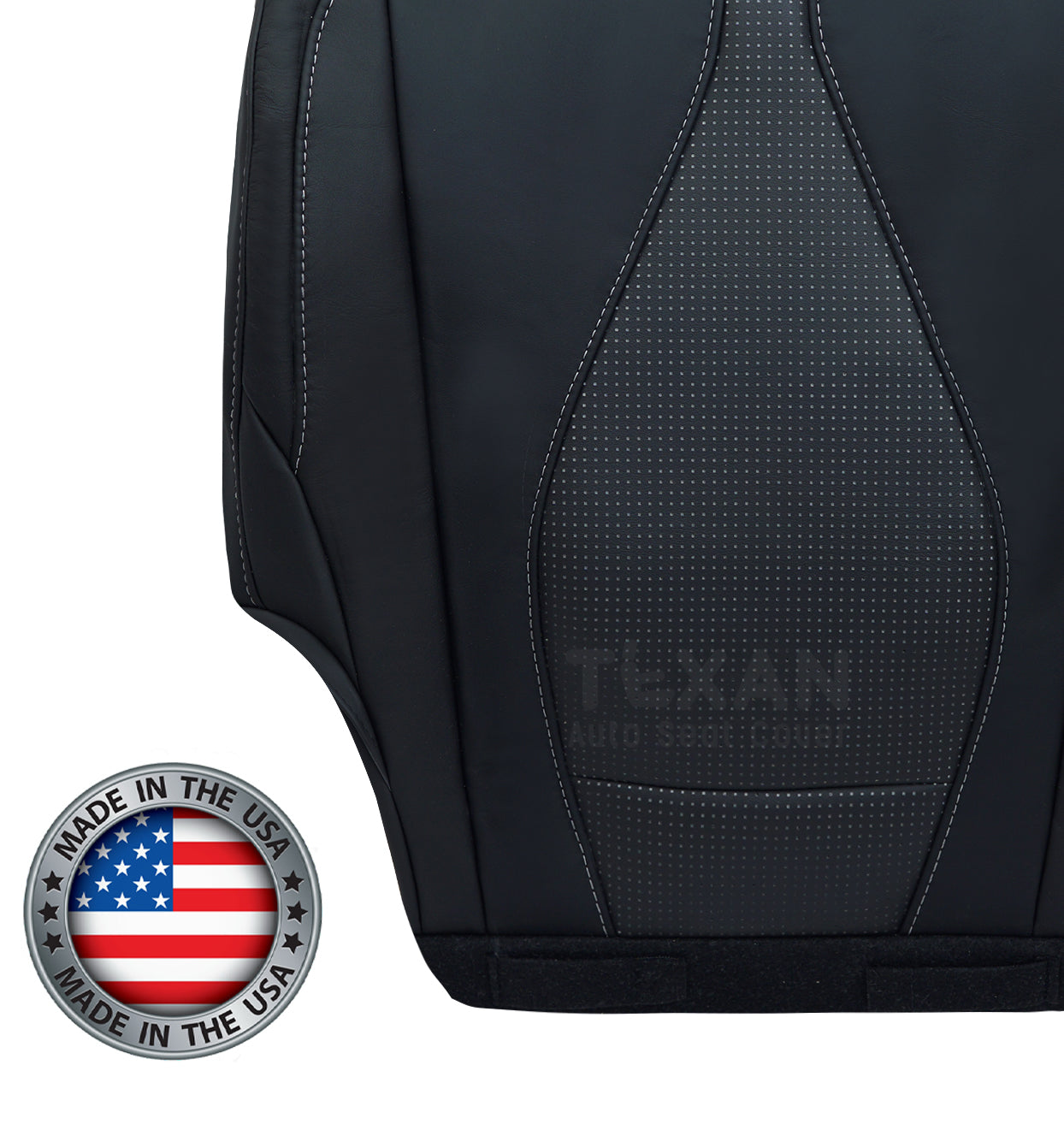 2019-2025 Acura RDX Passenger Side Bottom Perforated Synthetic Leather Seat Cover Black