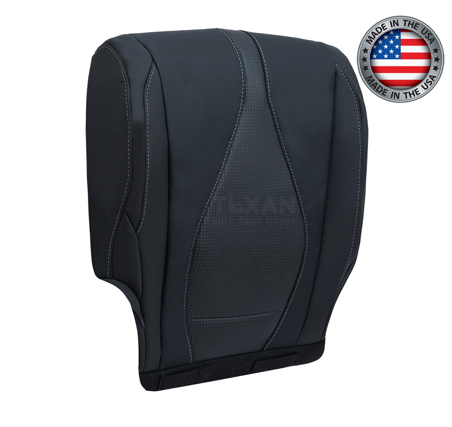 2019-2025 Acura RDX Passenger Side Bottom Perforated Synthetic Leather Seat Cover Black