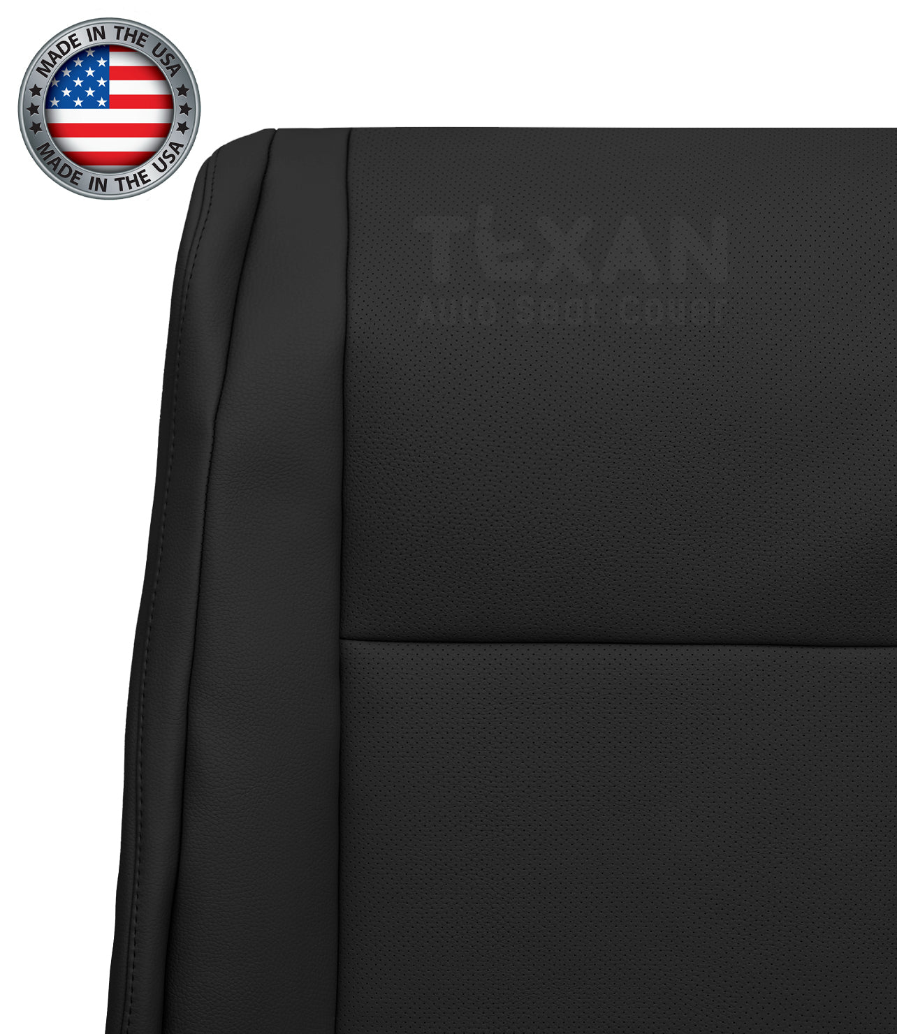 2010-2013 Toyota Tundra Platinum Driver Side Lean Back Perforated Leather Replacement Seat Cover Black