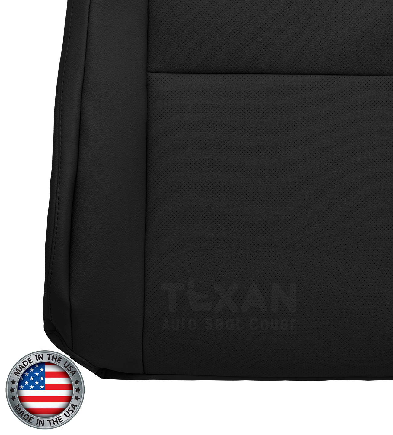 2010-2013 Toyota Tundra Platinum Driver Side Lean Back Perforated Leather Replacement Seat Cover Black