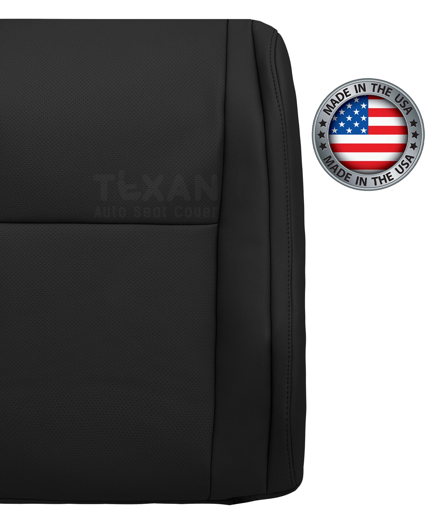 2010-2013 Toyota Tundra Platinum Driver Side Lean Back Perforated Leather Replacement Seat Cover Black
