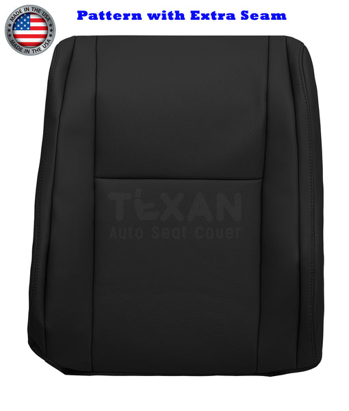 Black replacement driver lean back seat cover for 2010–2013 Toyota Tundra Platinum Crew Cab – OEM fit with perforated insert