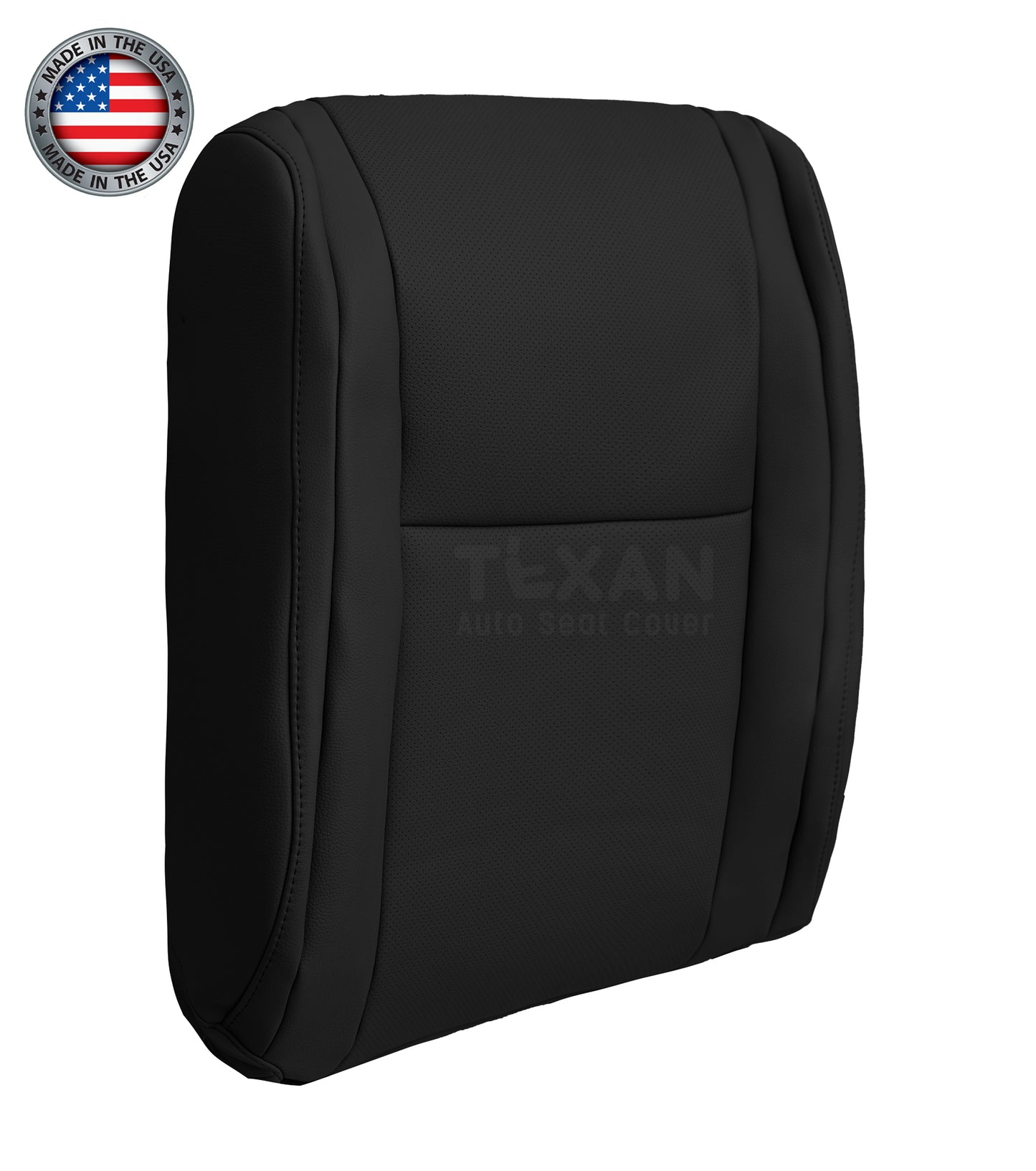 2010-2013 Toyota Tundra Platinum Driver Side Lean Back Perforated Leather Replacement Seat Cover Black