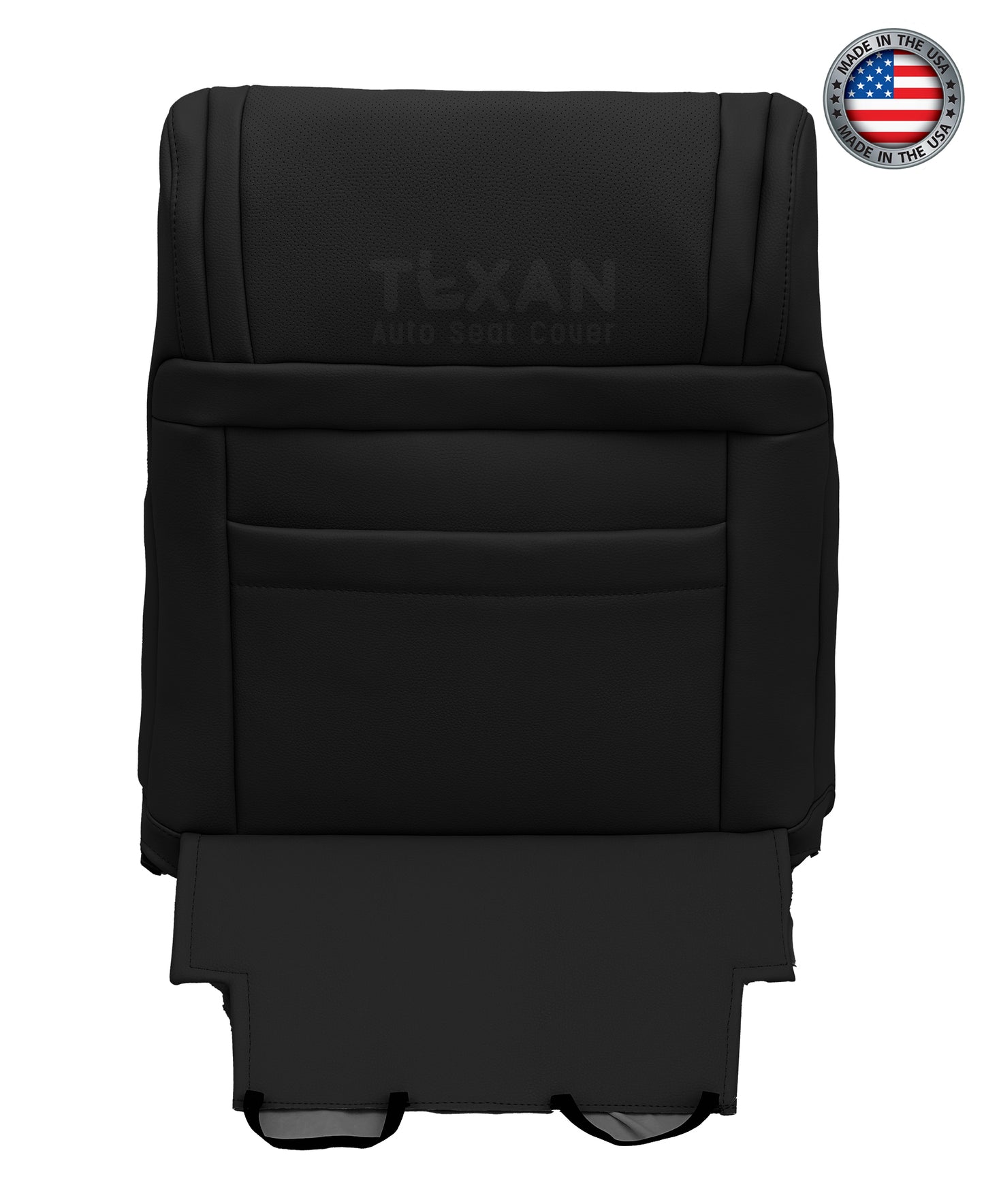 2010-2013 Toyota Tundra Platinum Driver Side Lean Back Perforated Leather Replacement Seat Cover Black