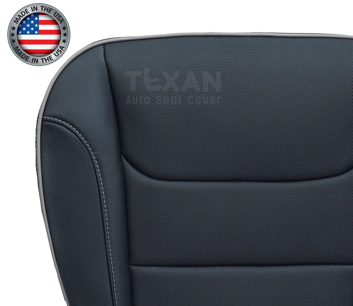 For 2019-2025 Dodge Ram 1500 Passenger Side Bottom Seat Cover Perforated Leather Black