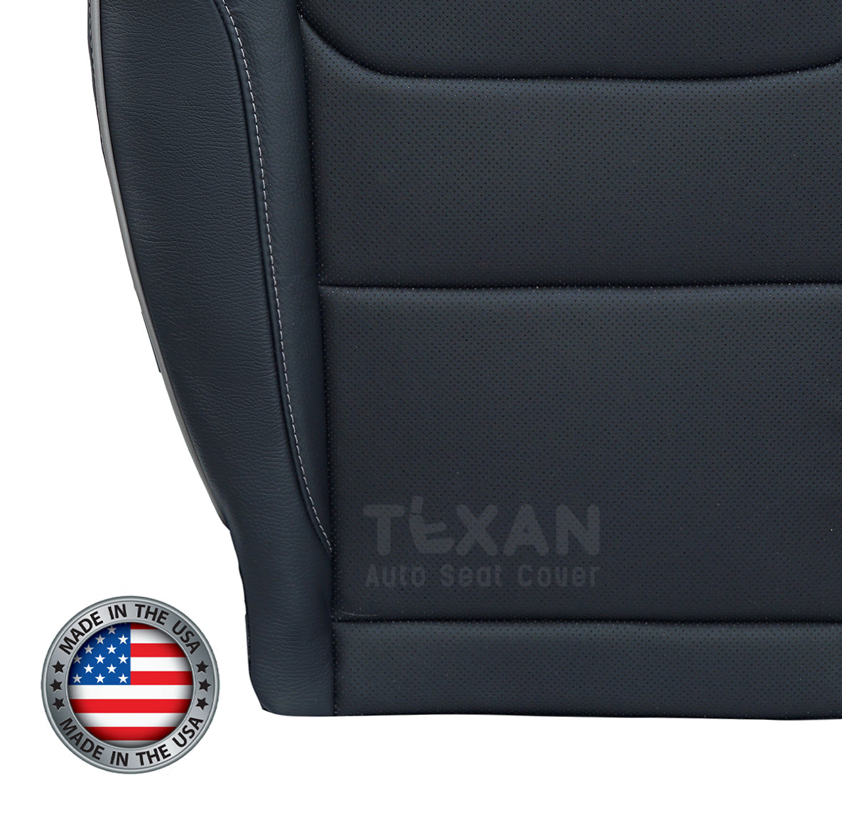 For 2019-2025 Dodge Ram 1500 Passenger Side Bottom Seat Cover Perforated Leather Black