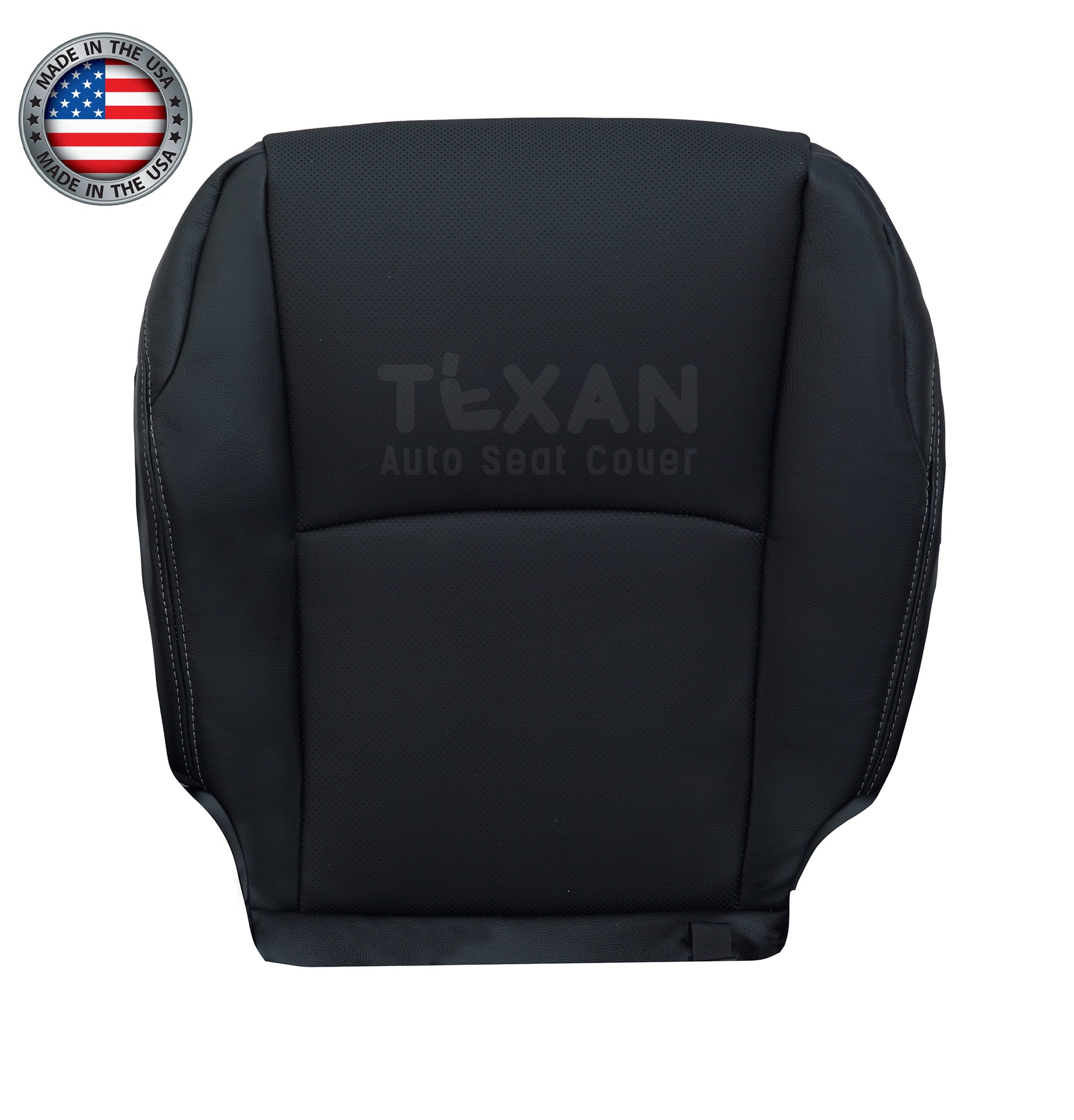 2014-2019 Toyota 4Runner passenger bottom black Synthetic leather replacement seat cover with perforated inserts