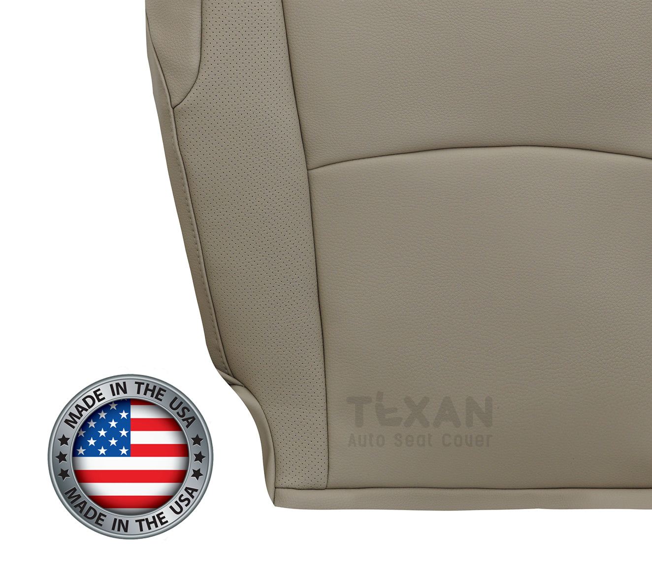 2010-2013 Toyota 4Runner Passenger Bottom Leather Seat Cover Tan with Perforated Inserts | OEM Replacement