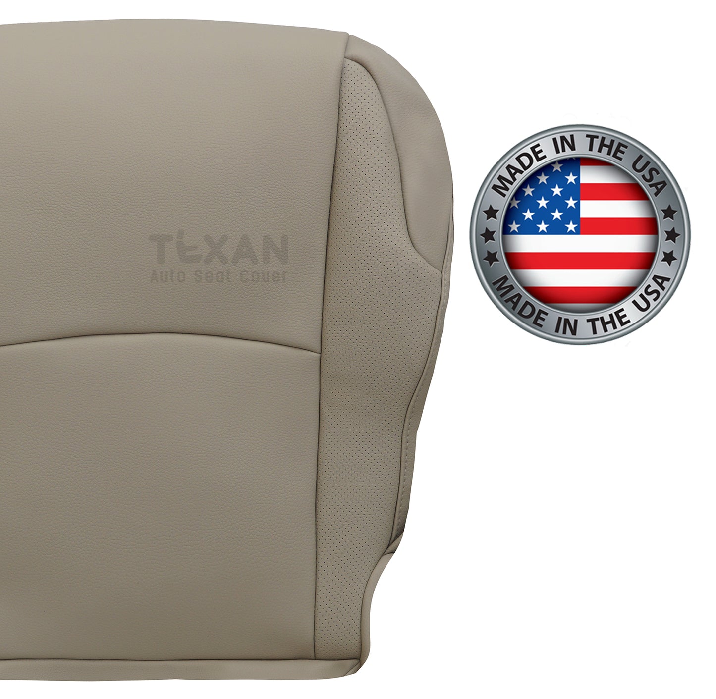 2010-2013 Toyota 4Runner Passenger Bottom Leather Seat Cover Tan with Perforated Inserts | OEM Replacement