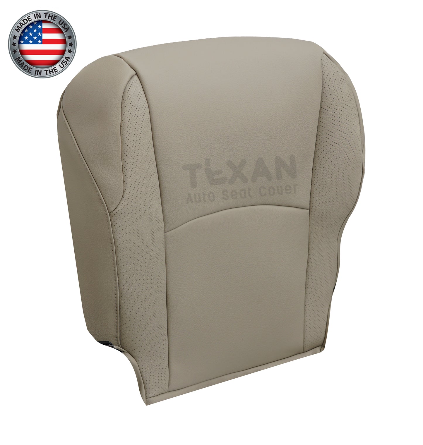 2010-2013 Toyota 4Runner Passenger Bottom Leather Seat Cover Tan with Perforated Inserts | OEM Replacement