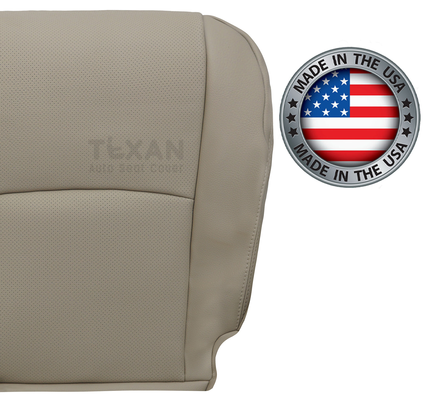 Toyota 4Runner 2014-2019 Driver Bottom Synthetic Leather Seat Cover Tan | Perforated OEM Fit
