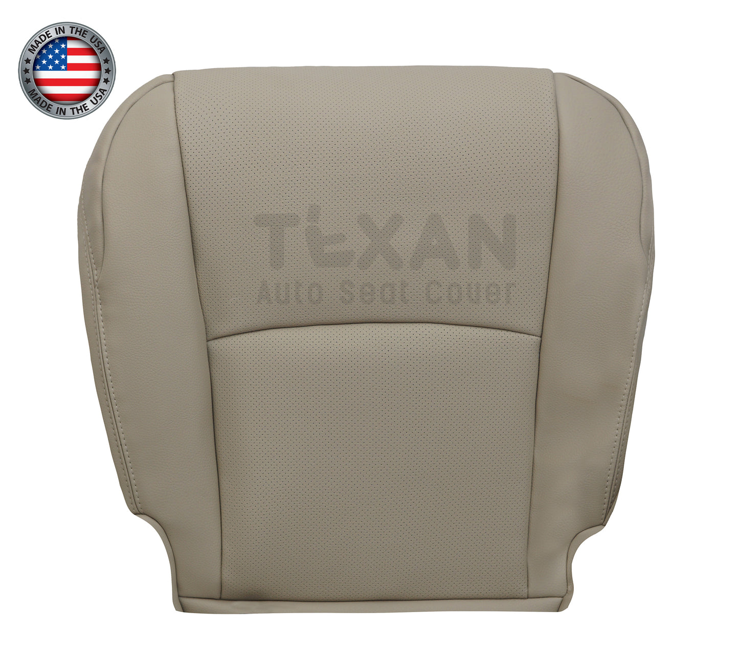 Toyota 4Runner 2014-2019 Driver Bottom Synthetic Leather Seat Cover Tan | Perforated OEM Fit