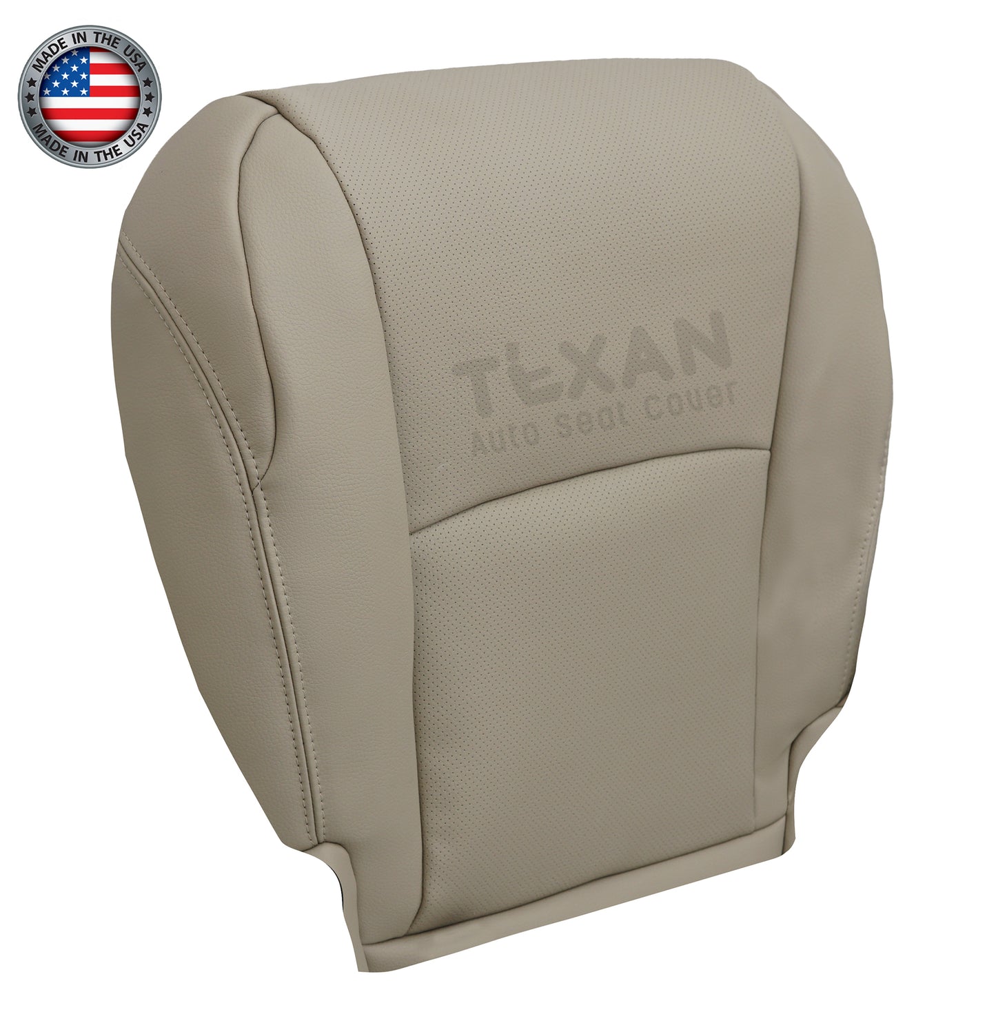 Toyota 4Runner 2014-2019 Driver Bottom Synthetic Leather Seat Cover Tan | Perforated OEM Fit