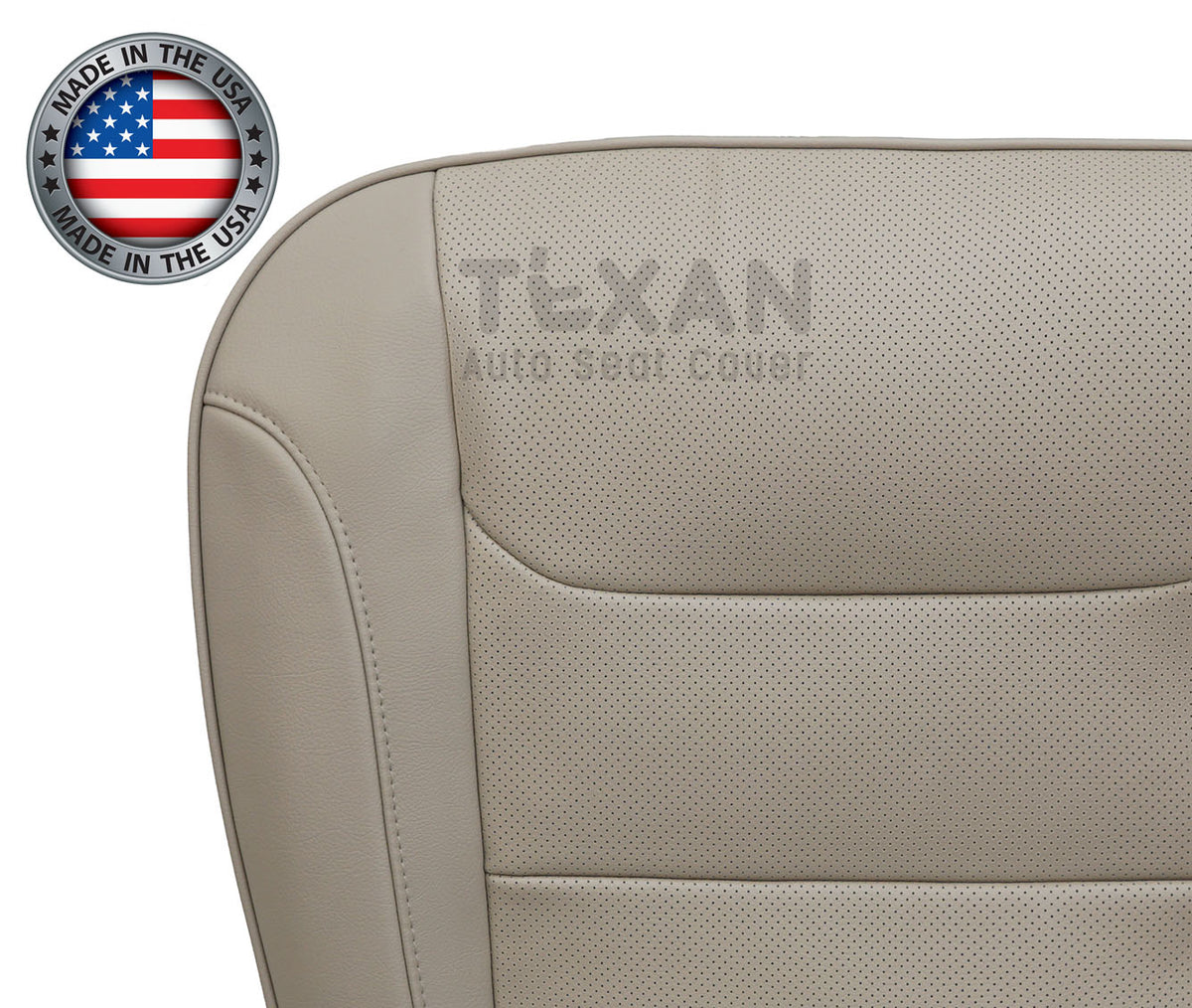 For 2019-2025 Dodge Ram 1500 Driver Side Bottom Replacement Seat Cover Synthetic Leather Perforated Tan