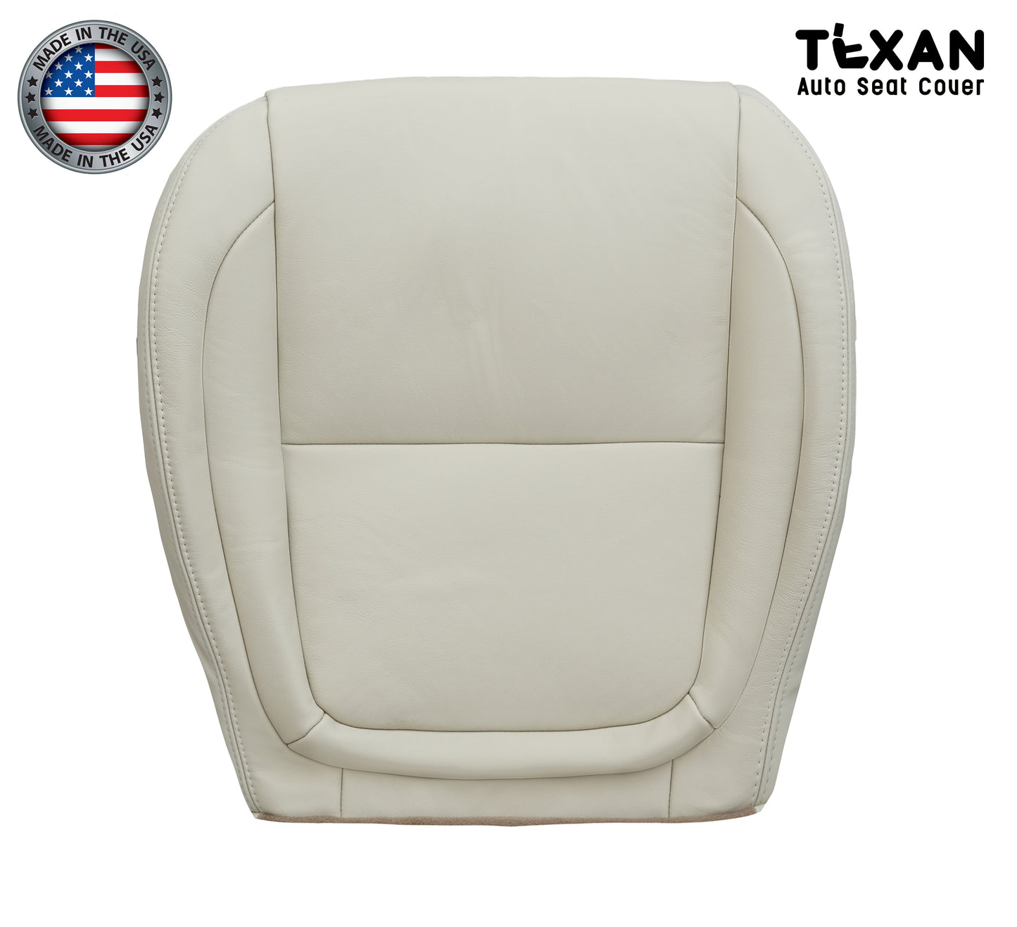 2002-2010 Lexus SC430 Passenger Side Bottom Synthetic Leather Replacement Seat Cover Ecru Light Tan