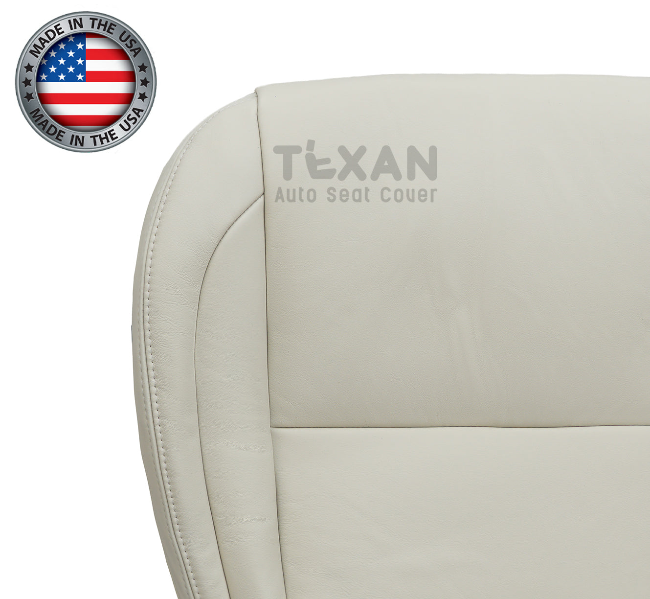 2002-2010 Lexus SC430 Passenger Side Bottom Synthetic Leather Replacement Seat Cover Ecru Light Tan