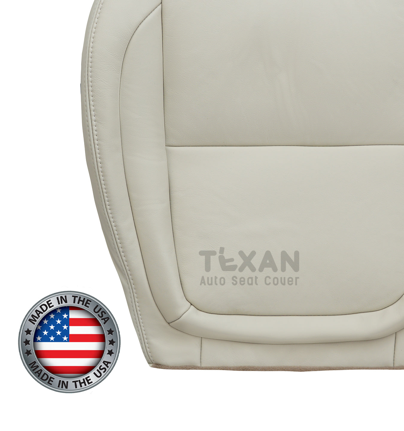 2002-2010 Lexus SC430 Passenger Side Bottom Synthetic Leather Replacement Seat Cover Ecru Light Tan