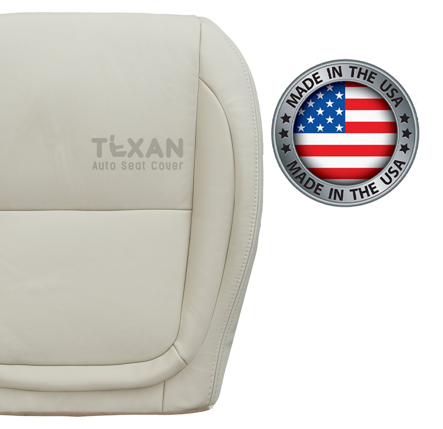 2002-2010 Lexus SC430 Passenger Side Bottom Synthetic Leather Replacement Seat Cover Ecru Light Tan