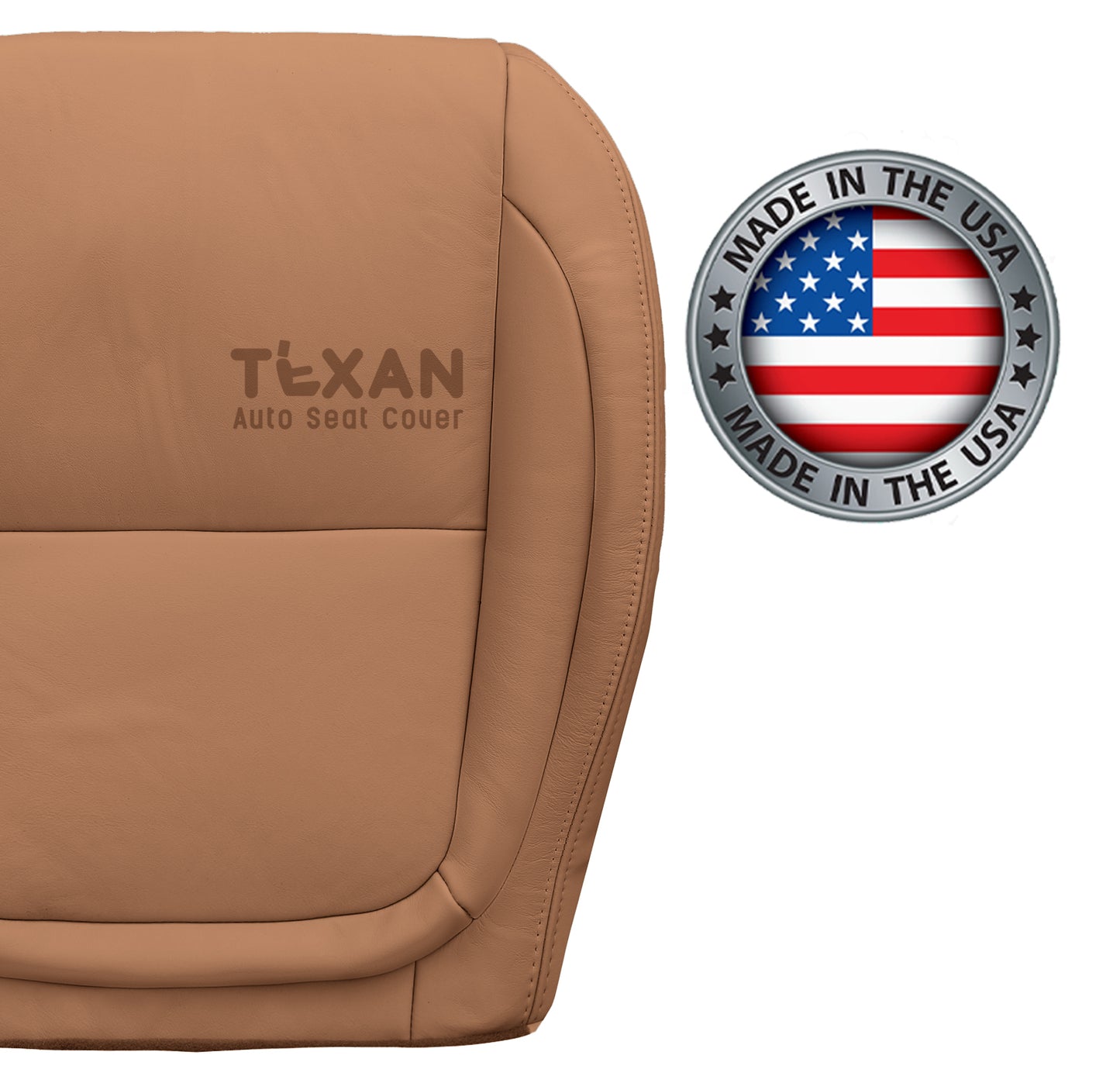2002-2010 Lexus SC430 Driver Side Bottom Leather Replacement Seat Cover Saddle Brown