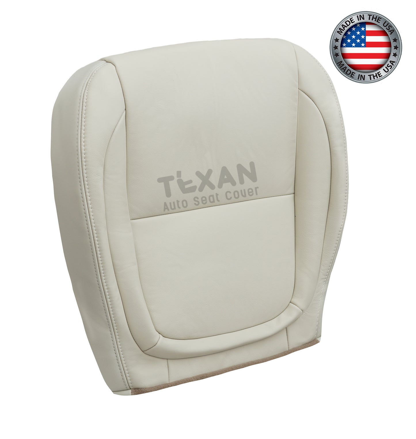 2002-2010 Lexus SC430 Passenger Side Bottom Synthetic Leather Replacement Seat Cover Ecru Light Tan