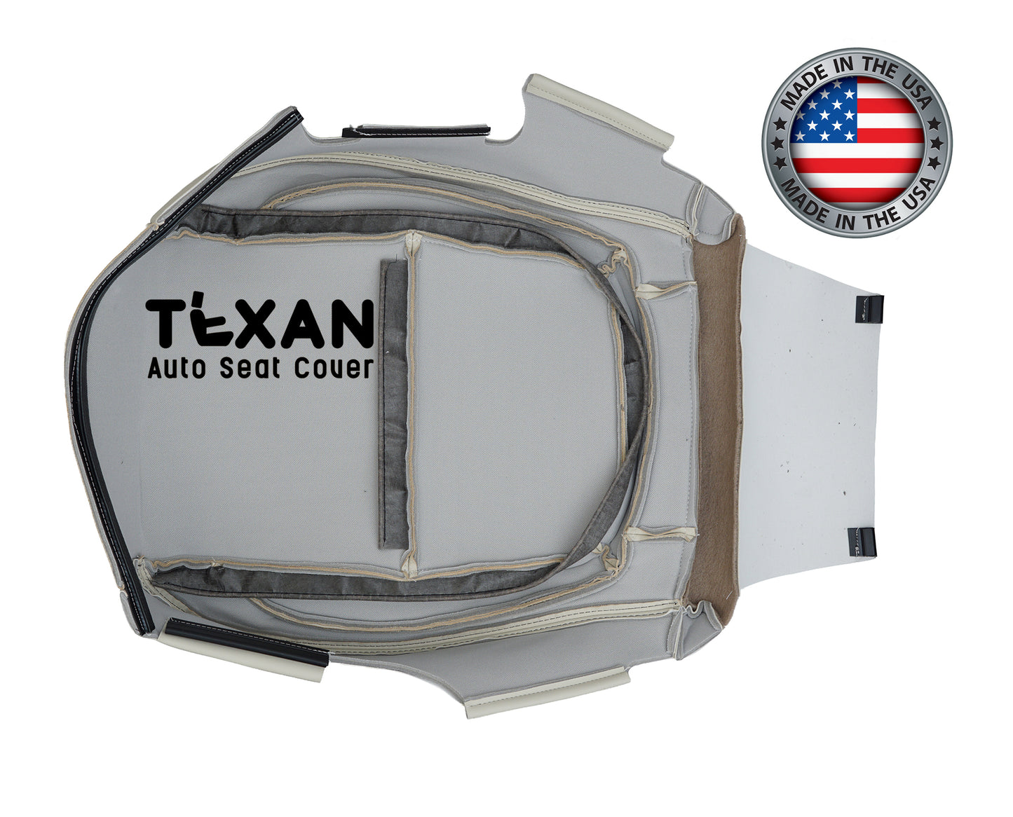 2002-2010 Lexus SC430 Passenger Side Bottom Synthetic Leather Replacement Seat Cover Ecru Light Tan