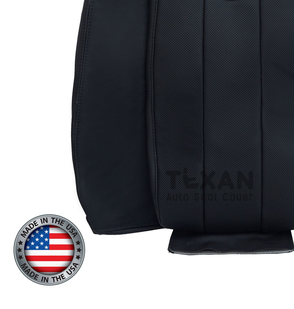 Fits 2004-2009 Cadillac XLR Convertible Passenger Lean Back PERFORATED Leather Replacement Seat Cover Black