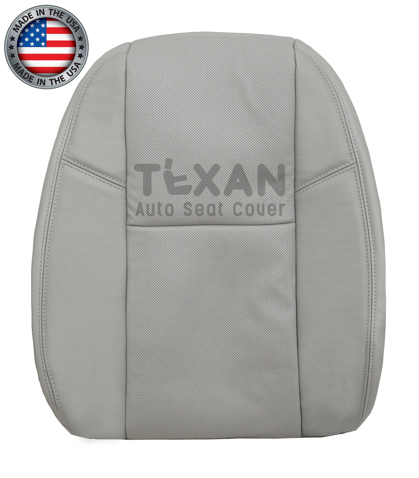 Fits 2009, 2010, 2011, 2012, 2013, 2014 Chevy Tahoe/Suburban Driver Side Lean Back Perforated Synthetic Leather Seat Cover Gray