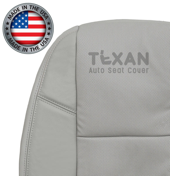 Fits 2010, 2011, 2012, 2013, 2014 GMC Yukon, Yukon XL Driver Side Lean Back Perforated Leather Seat Cover Gray