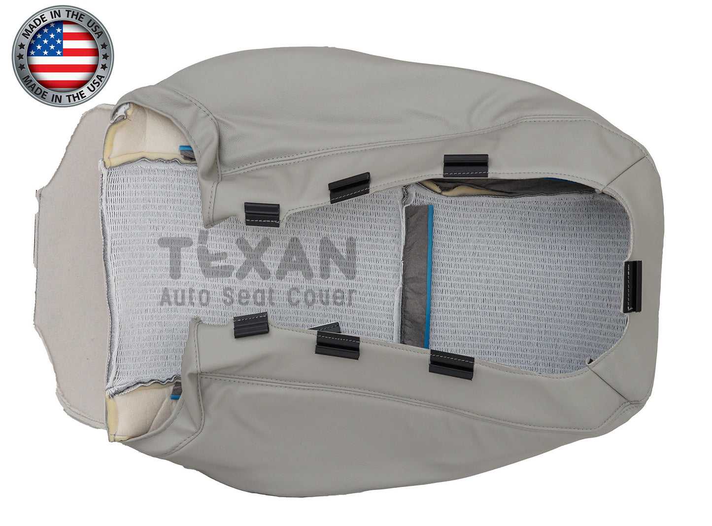 Fits 2009, 2010, 2011, 2012, 2013, 2014 Chevy Tahoe/Suburban Driver Side Lean Back Perforated Synthetic Leather Seat Cover Gray