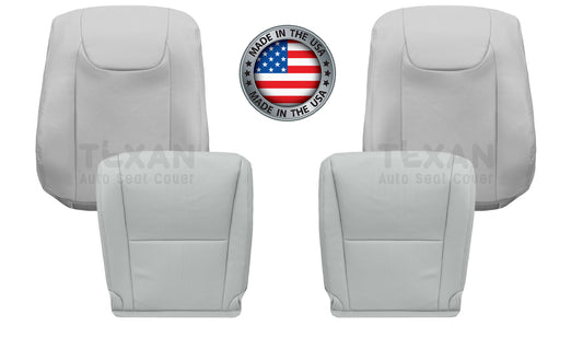 2010-2015 Lexus RX350 RX450H Complete Front Seat Set - Perforated Leather Gray (4-Piece Bundle)
