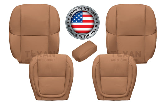 2002-2010 Lexus SC430 Complete Front Seat Set - Leather Saddle Brown (5-Piece Bundle)