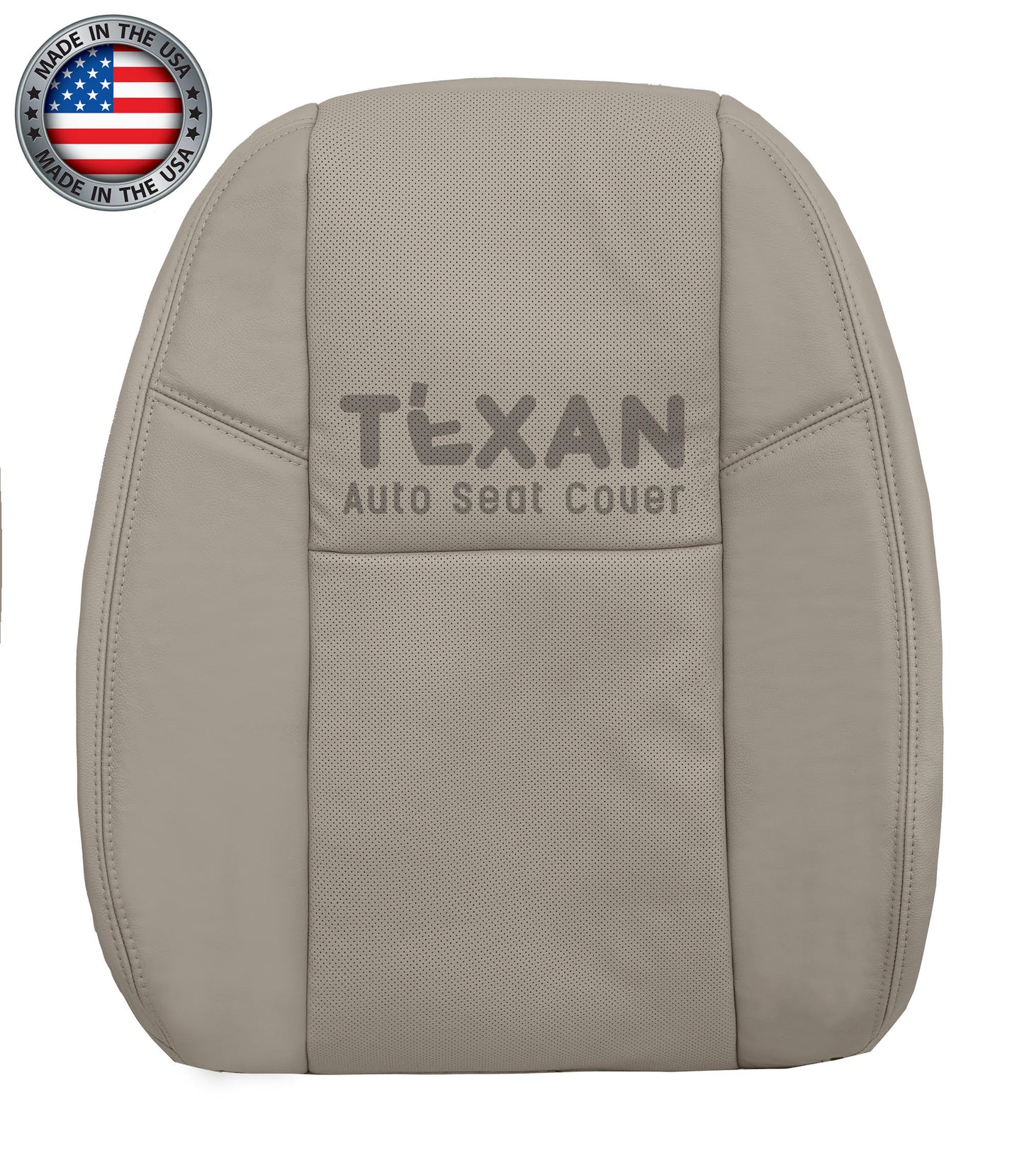 Fits 2009, 2010, 2011, 2012, 2013, 2014 Chevy Tahoe/Suburban Passenger Side Lean Back Perforated Leather Seat Cover Tan