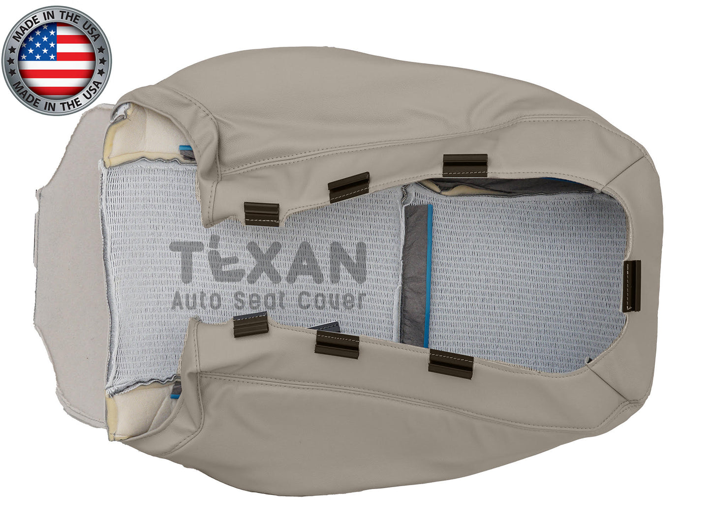 Fits 2009, 2010, 2011, 2012, 2013, 2014 Chevy Tahoe/Suburban Passenger Side Lean Back Perforated Leather Seat Cover Tan