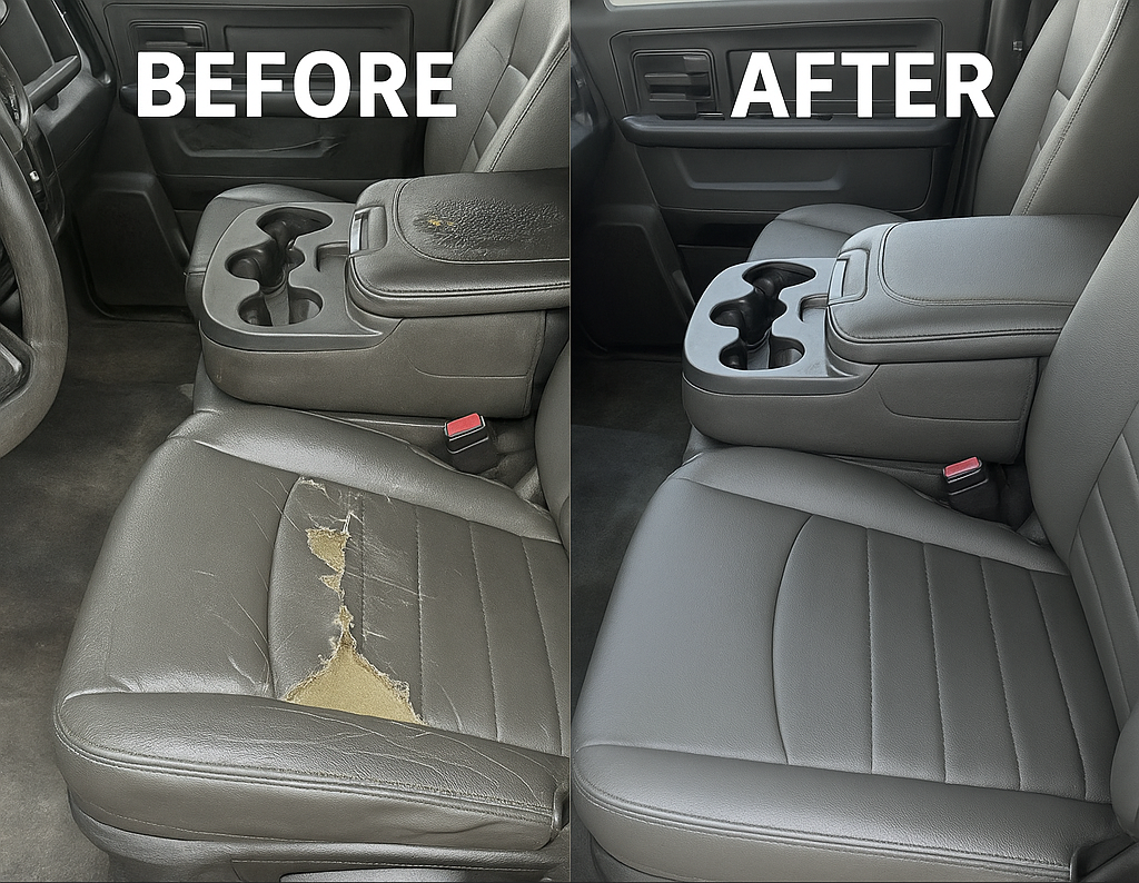 2015 to 2022 Chevy Colorado Passenger Side Bottom Leather Replacement Seat Cover Black