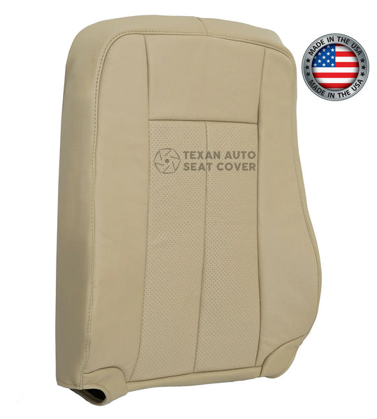 2007 to 2014 Ford Expedition Driver Side Lean Back Perforated Synthetic Leather Replacement Seat Cover Tan