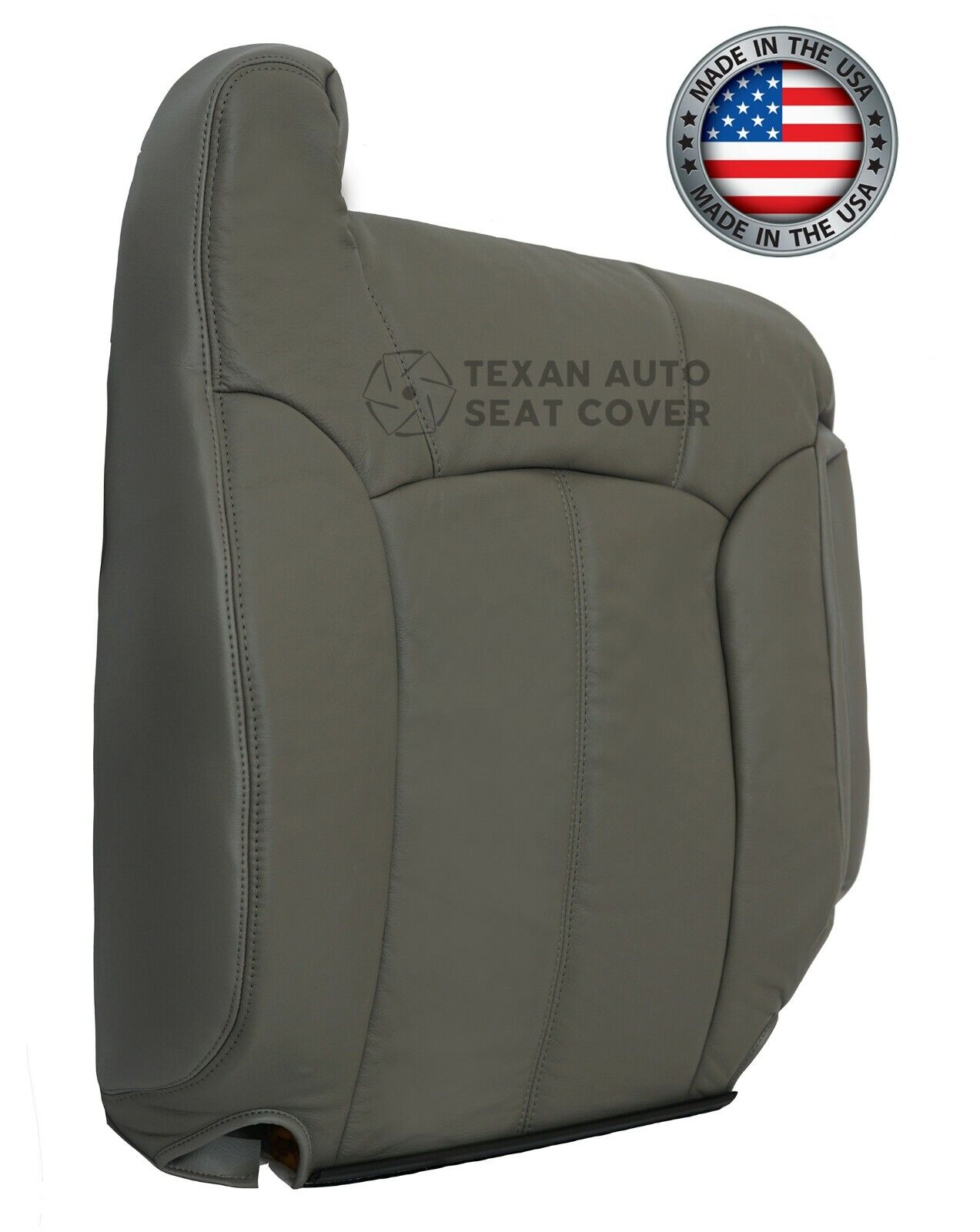 2000, 2001, 2002 Chevy Tahoe/Suburban 1500 2500 LT, LS Passenger Side Lean Lean Back Synthetic Leather Replacement Seat Cover Gray