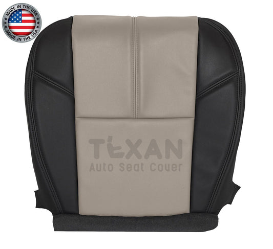 Fits 2007, 2008, 2009, 2010, 2011, 2012, 2013 Chevy Avalanche Passenger Side Bottom Leather Replacement Seat Cover 2-Tone Black & Tan