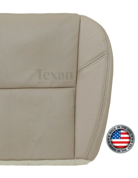Fits 2012, 2013, 2014 GMC Sierra Denali SLT, SLE Passenger Side Bottom Perforated Synthetic Leather Replacement Seat Cover Tan