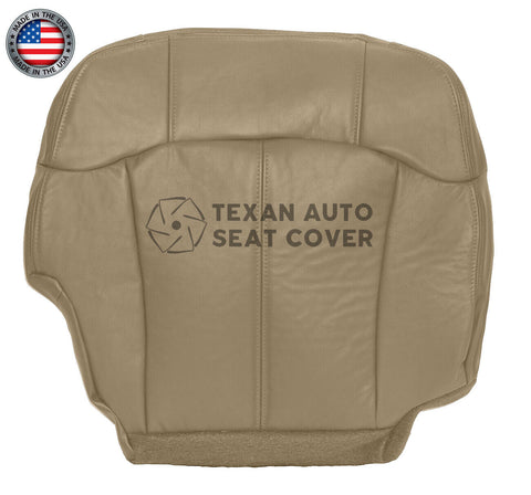 1999 to 2002 GMC Sierra Driver Side Bottom Synthetic Leather Replacement Seat Cover Tan