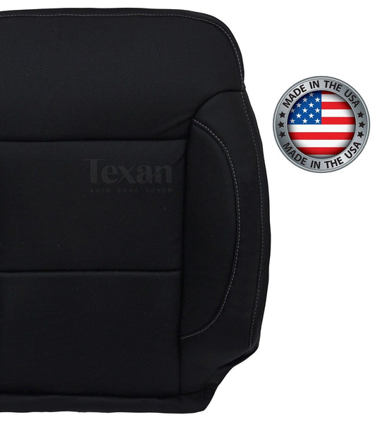 Fits 2015, 2016, 2017, 2018 GMC Yukon, Yukon XL Passenger Side Lean Back Perforated Synthetic Leather Replacement Seat Cover Black