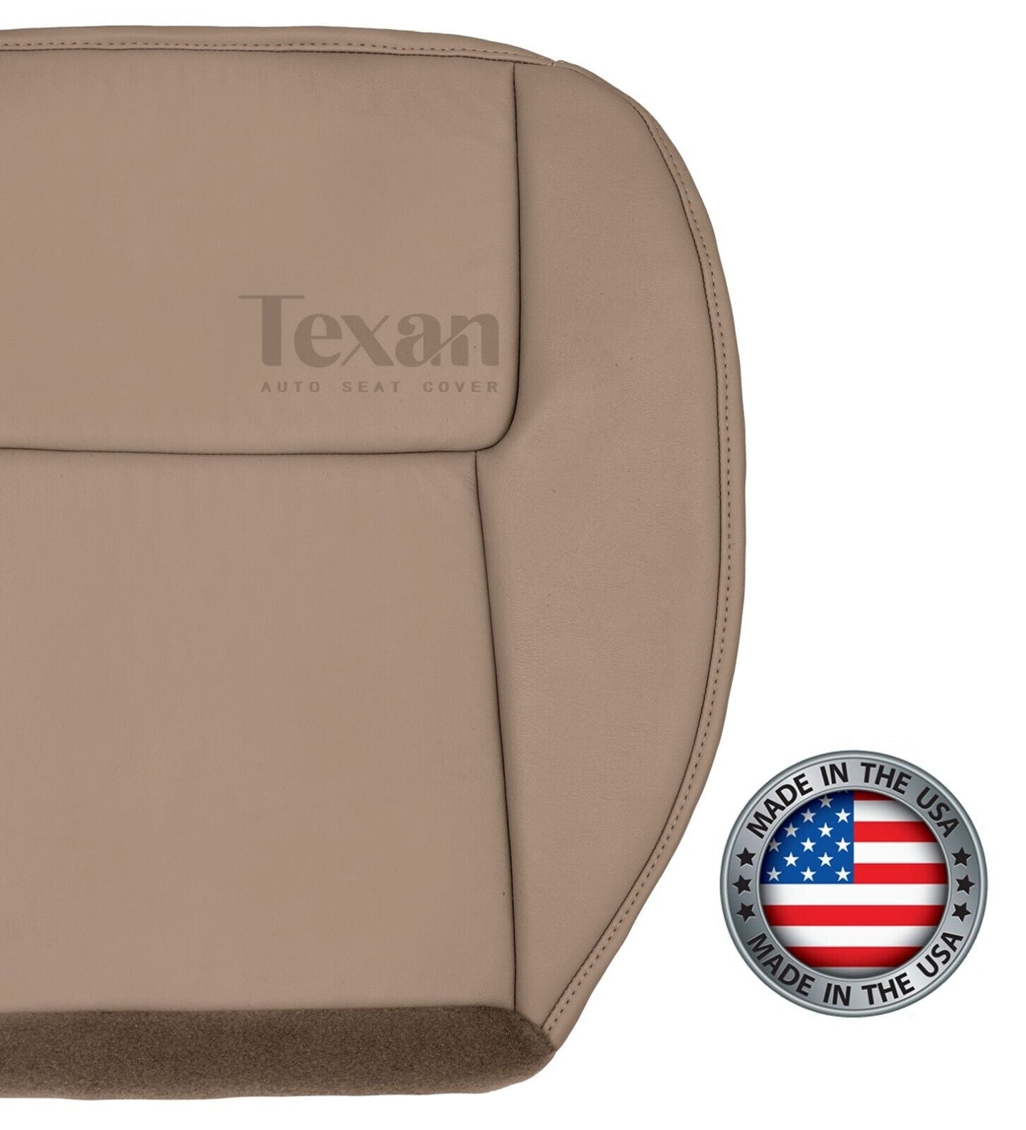 2005 to 2009 Chevy Equinox Driver Side Bottom Synthetic Leather Replacement Seat Cover Tan
