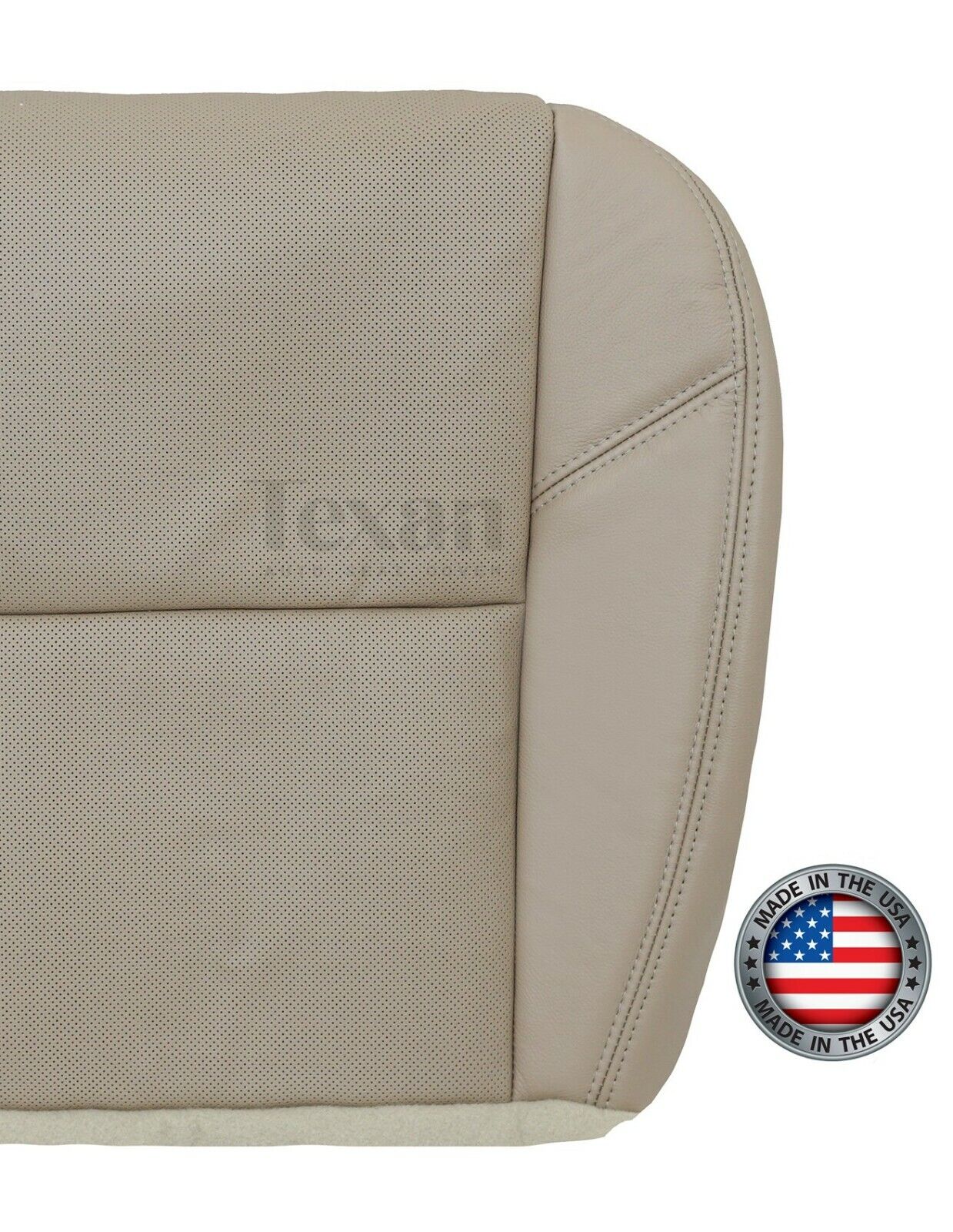 Fits 2012, 2013, 2014 GMC Sierra Denali SLT, SLE Driver Side Bottom Perforated Leather Replacement Seat Cover Tan