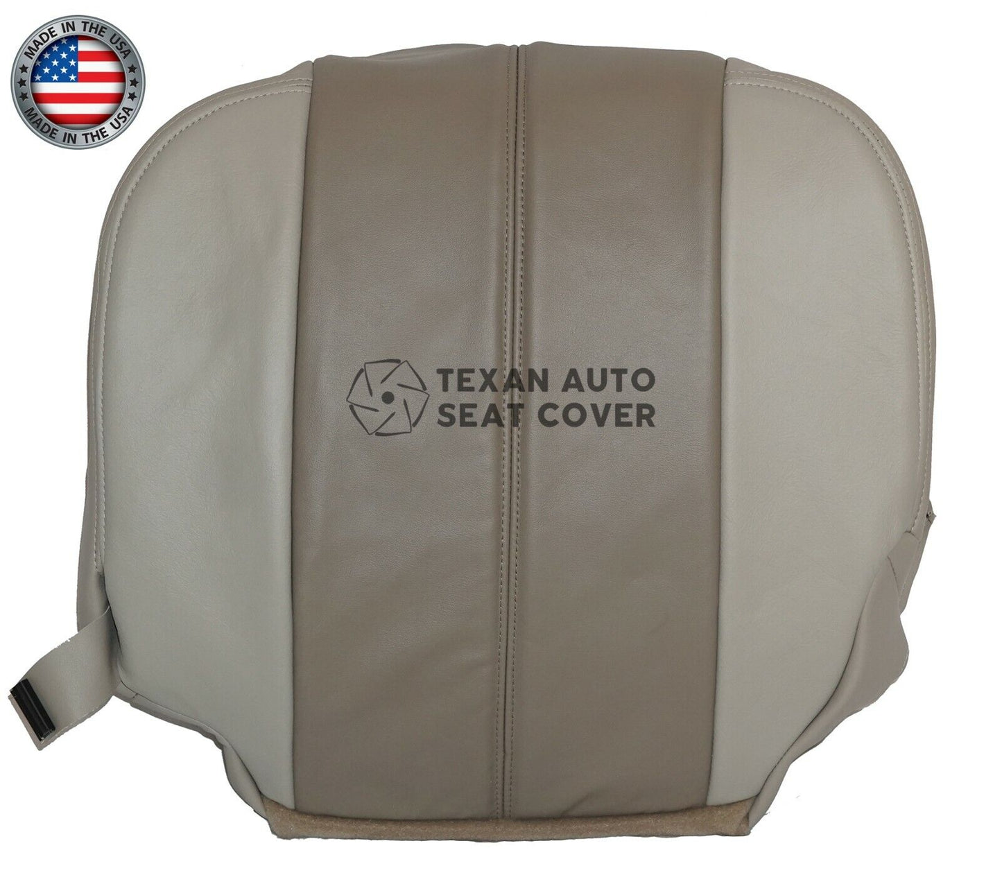 Fits 2001, 2002 GMC Yukon, Yukon XL Denali Passenger Side Bottom Leather Replacement Seat Cover Shale "Tan"