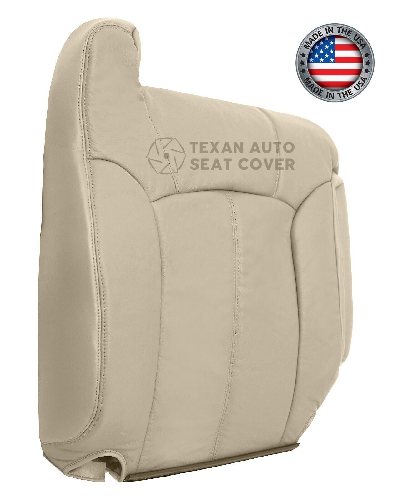 2000 to 2002 Chevy Tahoe/Suburban 1500 2500 LT, LS Passenger Side Lean Back Leather Replacement Seat Cover Tan