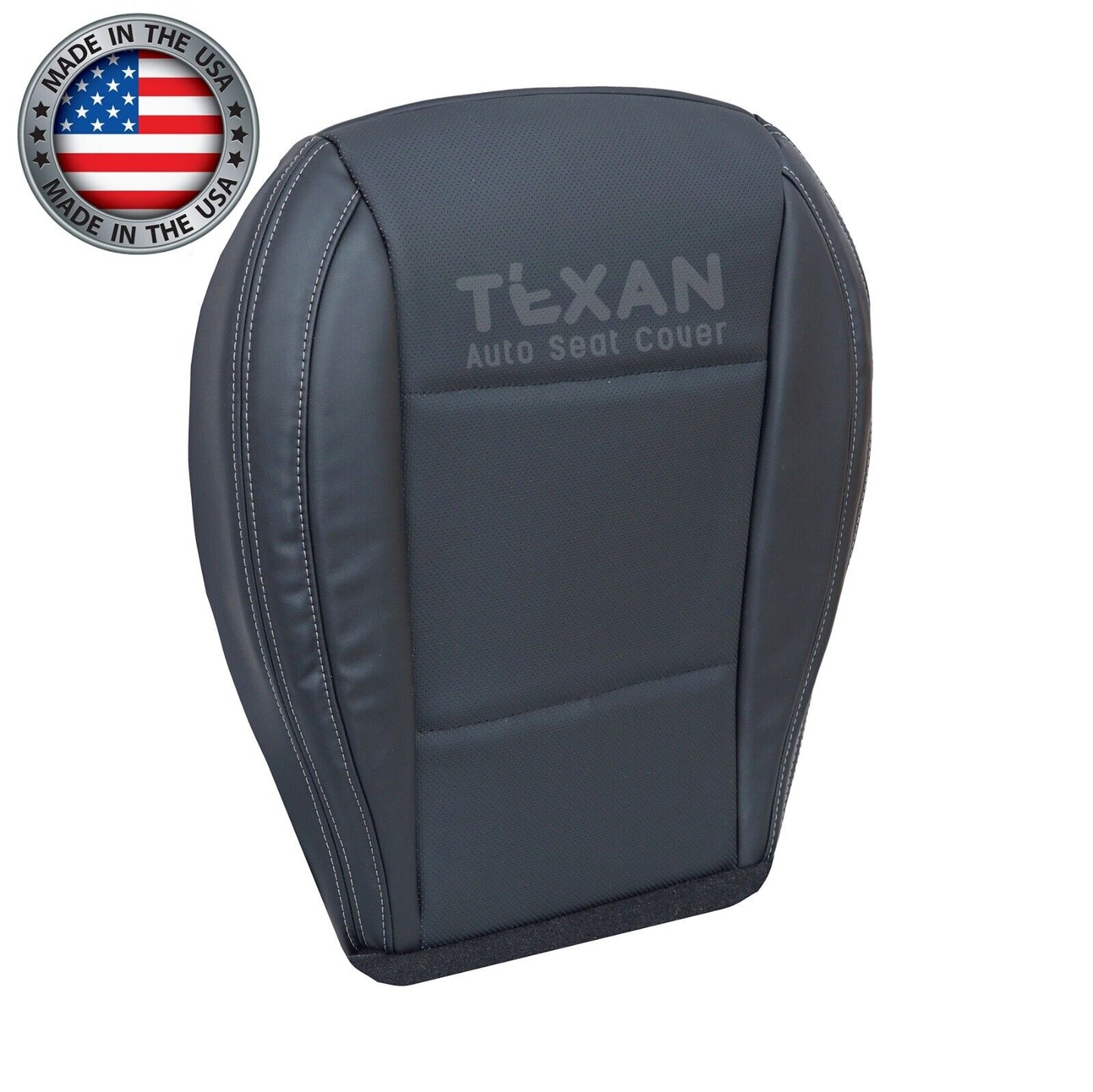 Compatible with 2015, 2016, 2017 Subaru Outback Passenger Bottom Perforated Synthetic Leather Replacement Seat Cover Black