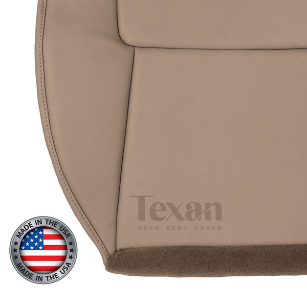 2005 to 2009 Chevy Equinox Driver Side Bottom Leather Replacement Seat Cover Tan
