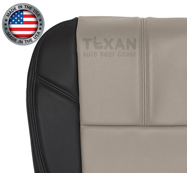 Fits 2007, 2008, 2009, 2010, 2011, 2012, 2013 Chevy Avalanche Passenger Side Bottom Synthetic Leather Replacement Seat Cover 2-Tone Black & Tan