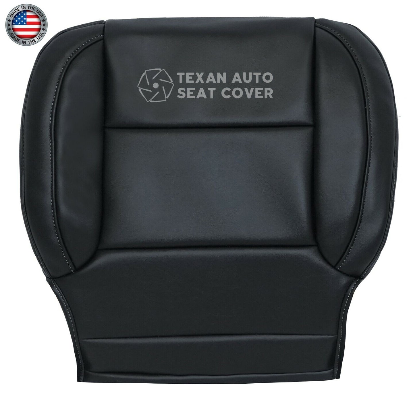 2014 to 2019 GMC Sierra Passenger Side Bottom Leather  Replacement Seat Cover Black