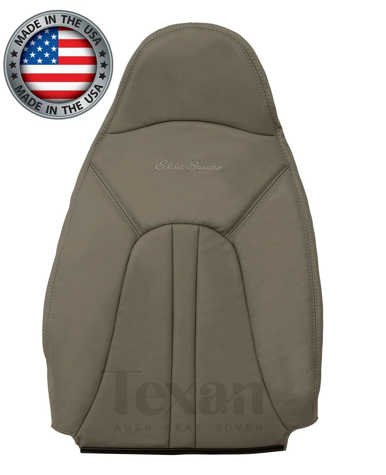 Fits 2000 to 2002 Ford Expedition Eddie Bauer Driver Side Lean Back Synthetic Leather Replacement Seat Cover Tan