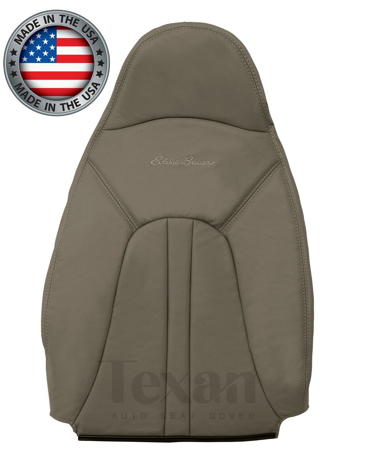 1997 to 1999 Ford Expedition Eddie Bauer Passenger Side Lean Back Synthetic Leather Replacement Seat Cover Tan